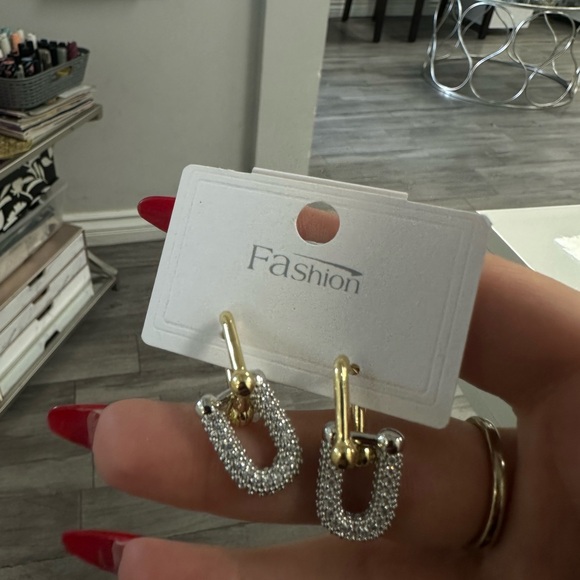 silver & gold earrings - Picture 3 of 3